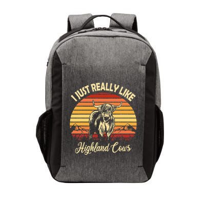 Cowgirl I Just Really Like Highland Cows Scottish Cow Vector Backpack