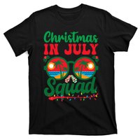 Christmas In July Squad Retro Sunglass Palm Tree Summer Xmas T-Shirt