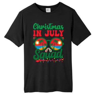 Christmas In July Squad Retro Sunglass Palm Tree Summer Xmas Tall Fusion ChromaSoft Performance T-Shirt