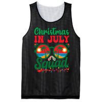 Christmas In July Squad Retro Sunglass Palm Tree Summer Xmas Mesh Reversible Basketball Jersey Tank