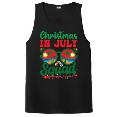 Christmas In July Squad Retro Sunglass Palm Tree Summer Xmas PosiCharge Competitor Tank