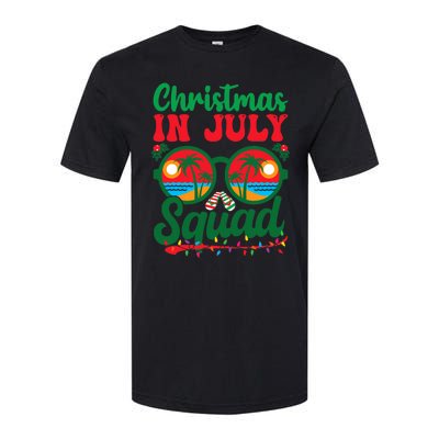 Christmas In July Squad Retro Sunglass Palm Tree Summer Xmas Softstyle CVC T-Shirt