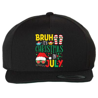 Christmas In Julys For Wo Bruh Summer Santa Wool Snapback Cap