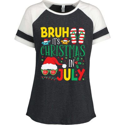 Christmas In Julys For Wo Bruh Summer Santa Enza Ladies Jersey Colorblock Tee