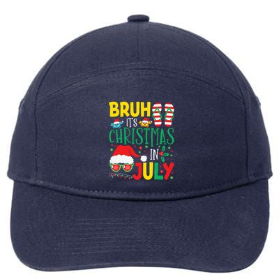 Christmas In Julys For Wo Bruh Summer Santa 7-Panel Snapback Hat