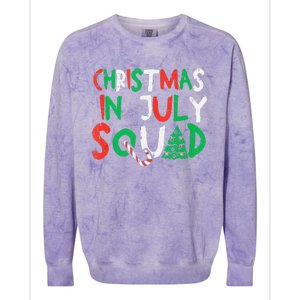 Christmas In July Squad Funny Summer Xmas Men Women Kids Colorblast Crewneck Sweatshirt