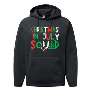 Christmas In July Squad Funny Summer Xmas Men Women Kids Performance Fleece Hoodie