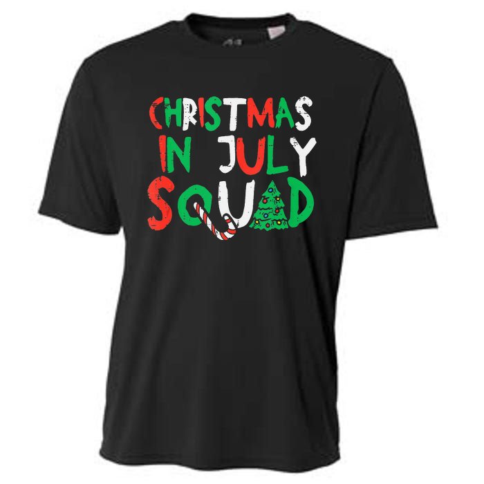 Christmas In July Squad Funny Summer Xmas Men Women Kids Cooling Performance Crew T-Shirt