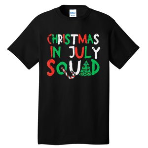 Christmas In July Squad Funny Summer Xmas Men Women Kids Tall T-Shirt