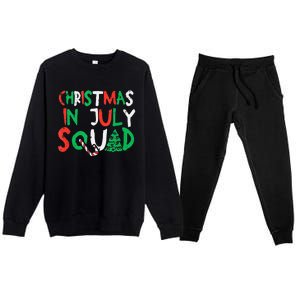 Christmas In July Squad Funny Summer Xmas Men Women Kids Premium Crewneck Sweatsuit Set