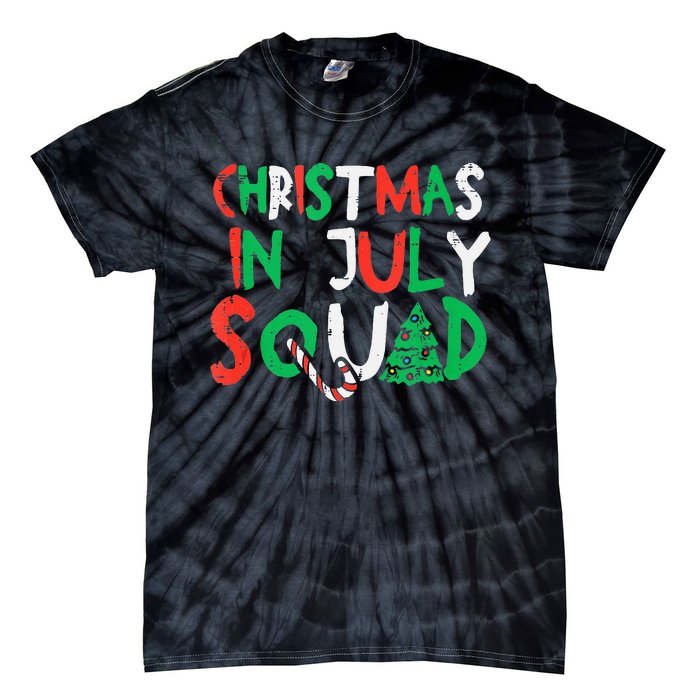 Christmas In July Squad Funny Summer Xmas Men Women Kids Tie-Dye T-Shirt