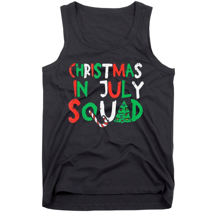 Christmas In July Squad Funny Summer Xmas Men Women Kids Tank Top