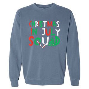 Christmas In July Squad Funny Summer Xmas Men Women Kids Garment-Dyed Sweatshirt