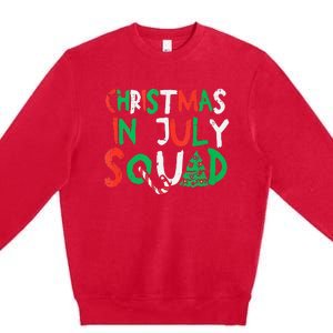 Christmas In July Squad Funny Summer Xmas Men Women Kids Premium Crewneck Sweatshirt