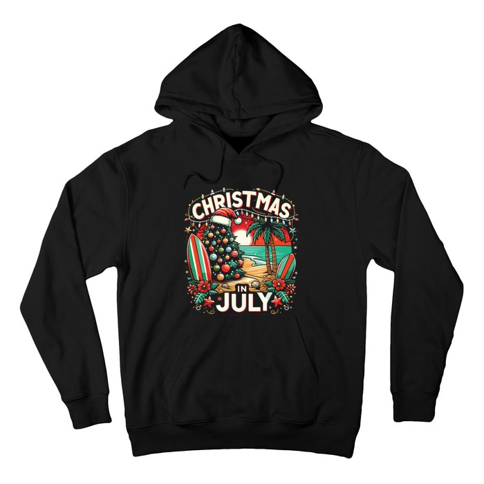 Christmas In July Summer Beach Vacation Xmas Hoodie