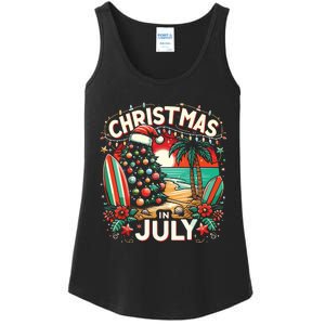 Christmas In July Summer Beach Vacation Xmas Ladies Essential Tank