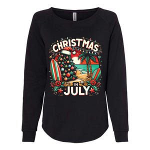 Christmas In July Summer Beach Vacation Xmas Womens California Wash Sweatshirt