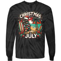 Christmas In July Summer Beach Vacation Xmas Tie-Dye Long Sleeve Shirt