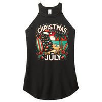 Christmas In July Summer Beach Vacation Xmas Women's Perfect Tri Rocker Tank