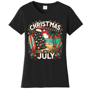 Christmas In July Summer Beach Vacation Xmas Women's T-Shirt