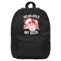 Christmas In July Santa Ho Ho Hold My Beer 16 in Basic Backpack