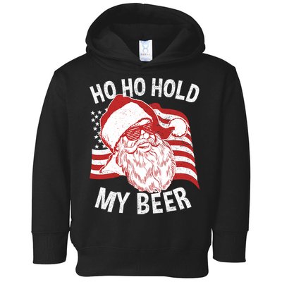 Christmas In July Santa Ho Ho Hold My Beer Toddler Hoodie