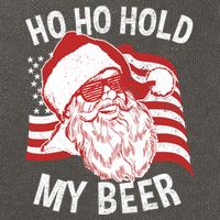 Christmas In July Santa Ho Ho Hold My Beer Cotton Canvas Backpack