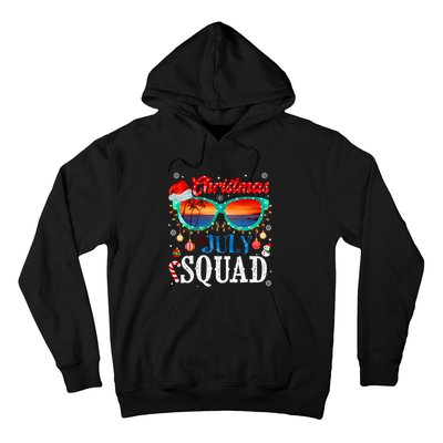 Christmas In July Squad Sunglasses Summer Beach Funny Xmas Hoodie