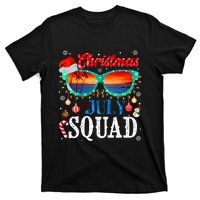 Christmas In July Squad Sunglasses Summer Beach Funny Xmas T-Shirt