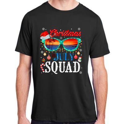 Christmas In July Squad Sunglasses Summer Beach Funny Xmas Adult ChromaSoft Performance T-Shirt