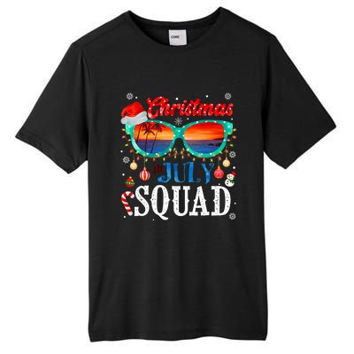 Christmas In July Squad Sunglasses Summer Beach Funny Xmas Tall Fusion ChromaSoft Performance T-Shirt