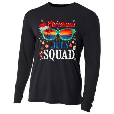 Christmas In July Squad Sunglasses Summer Beach Funny Xmas Cooling Performance Long Sleeve Crew