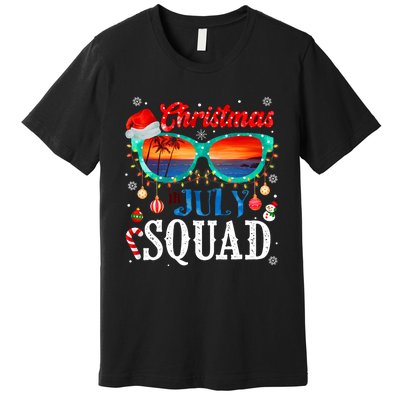 Christmas In July Squad Sunglasses Summer Beach Funny Xmas Premium T-Shirt