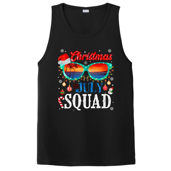 Christmas In July Squad Sunglasses Summer Beach Funny Xmas PosiCharge Competitor Tank