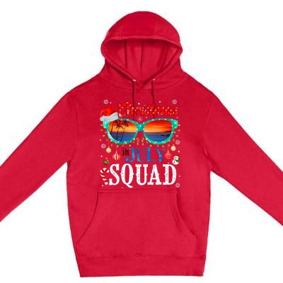 Christmas In July Squad Sunglasses Summer Beach Funny Xmas Premium Pullover Hoodie