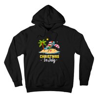 Christmas In July Santa Claus Beach Watermelon Gifts Hoodie