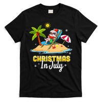 Christmas In July Santa Claus Beach Watermelon Gifts T-Shirt