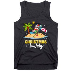 Christmas In July Santa Claus Beach Watermelon Gifts Tank Top