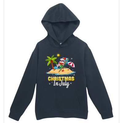 Christmas In July Santa Claus Beach Watermelon Gifts Urban Pullover Hoodie