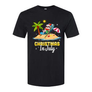 Christmas In July Santa Claus Beach Watermelon Gifts Softstyle CVC T-Shirt