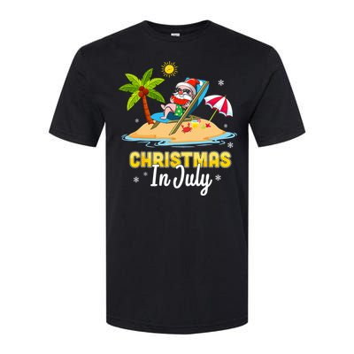 Christmas In July Santa Claus Beach Watermelon Gifts Softstyle CVC T-Shirt