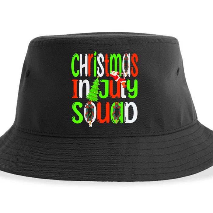 Christmas In July Squad Funny Summer Xmas Men Women Kids Sustainable Bucket Hat