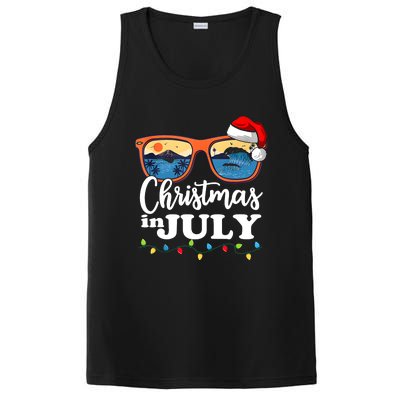 Christmas In July Funny Santa Summer Beach Vacation Sunglasses PosiCharge Competitor Tank