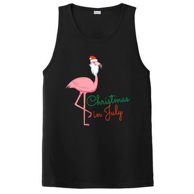 Christmas In July Pink Flamingo Santa Gift PosiCharge Competitor Tank