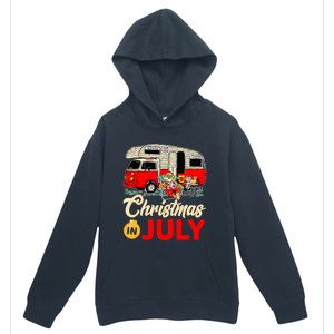 Christmas In July Camping Santa Campers Summer Vacay Urban Pullover Hoodie