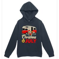 Christmas In July Camping Santa Campers Summer Vacay Urban Pullover Hoodie