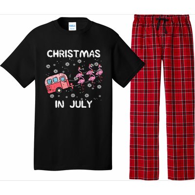 Christmas In July Flamingo Trailer Summer Xmas Camp Camper Pajama Set