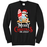 Christmas In July Santa Sunglasses Summer Beach Funny Xmas Sweatshirt