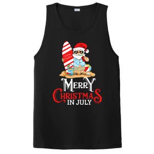 Christmas In July Santa Sunglasses Summer Beach Funny Xmas PosiCharge Competitor Tank