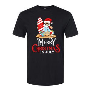 Christmas In July Santa Sunglasses Summer Beach Funny Xmas Softstyle CVC T-Shirt